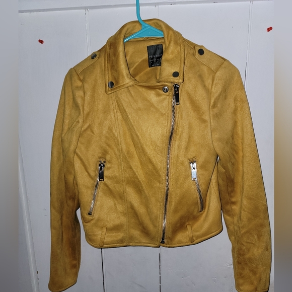 Primark Faux Suede Moto Jacket Size 6 - Picture 6 of 9